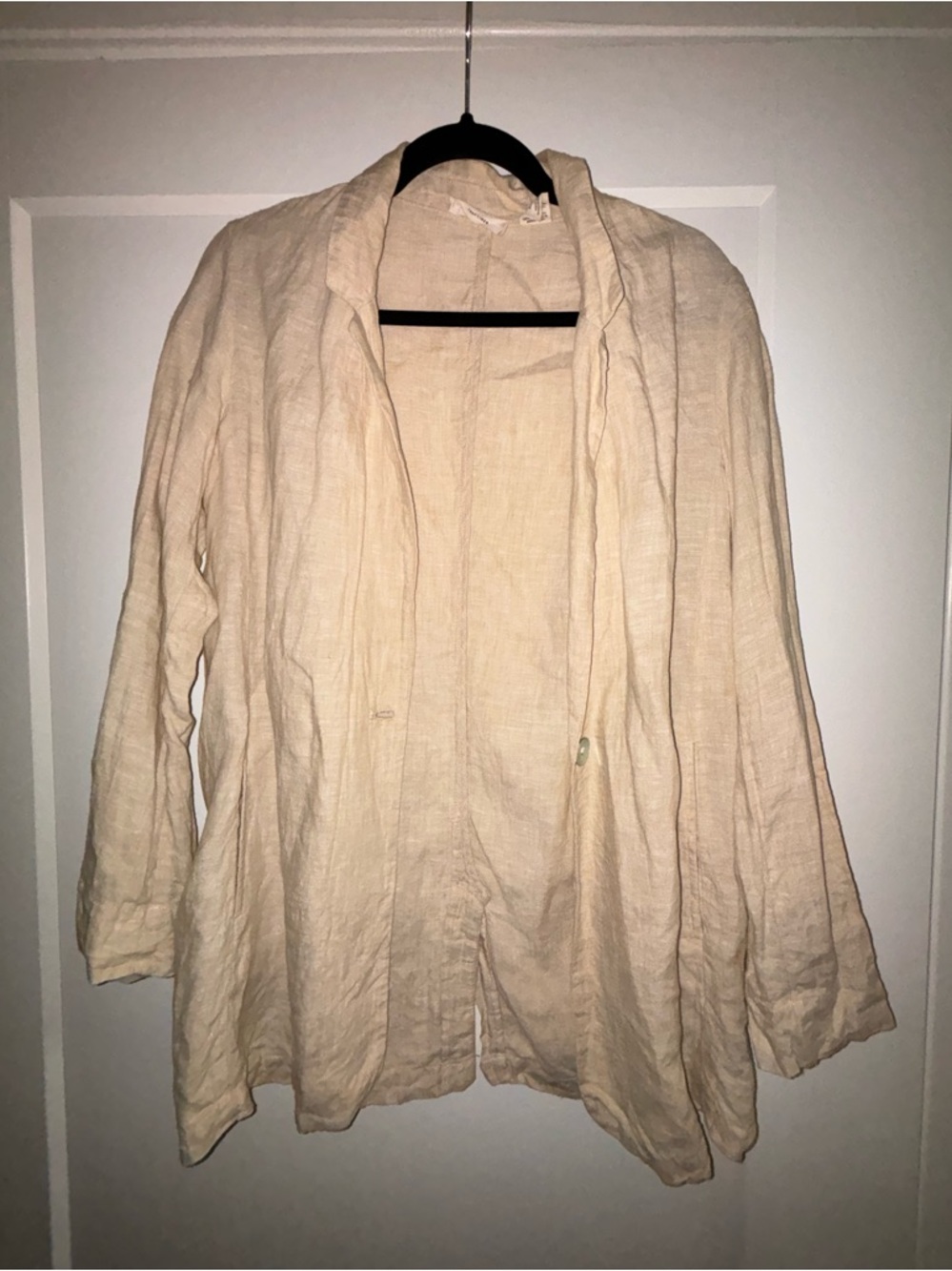 Christian Siriano Lightweight Cream Open Blazer